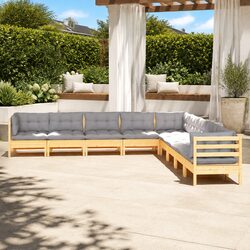 Cozy 9-Piece Garden Lounge Set with Practical Design