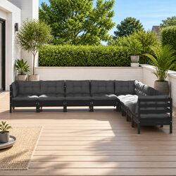 Comfortable and Practical 9 Piece Outdoor Lounge Set