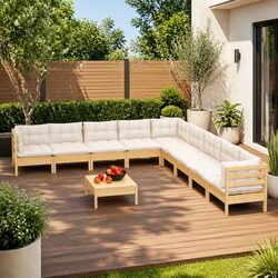 Comfortable and Durable 10 Piece Garden Lounge Set