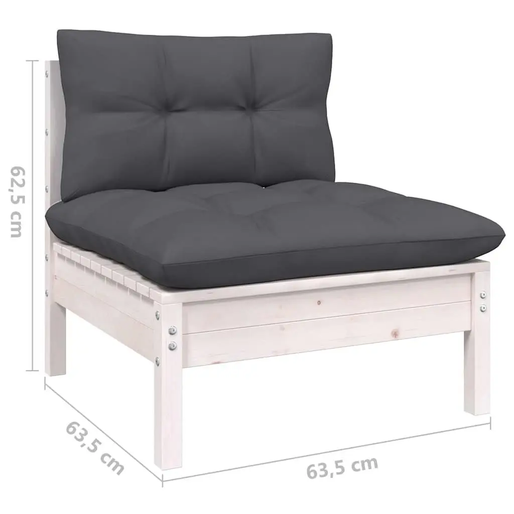 Garden Lounge Set 10 Piece Outdoor Patio Furniture Modular White