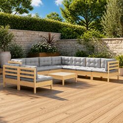 Reliable Garden Lounge Set: 10 Pieces of Comfort and Style