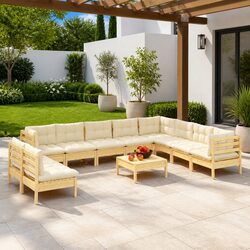 Comfortable and Durable 11 Piece Garden Lounge Set