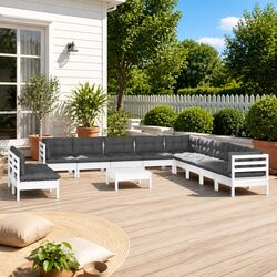 Reliable 12-Piece Garden Lounge Set with Cushions