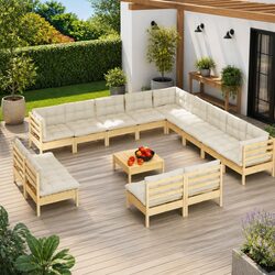 Comfortable 14 Piece Garden Lounge Set Built to Last