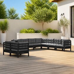 Reliable 9 Piece Garden Lounge Set with Comfort Features
