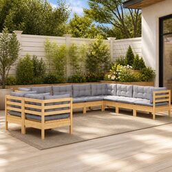 Comfortable and Value-Driven Garden Lounge Set, 10 Pieces