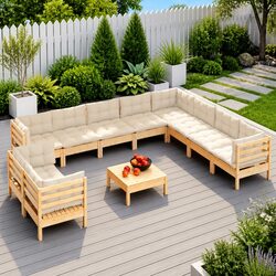 Durable 11 Piece Garden Lounge Set with Comfort Features