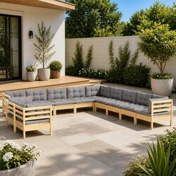 Comfortable and Practical 11 Piece Garden Lounge Set