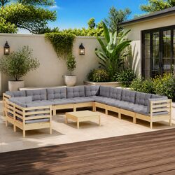 Comfort Meets Value: 12-Piece Lounge Set for Outdoors