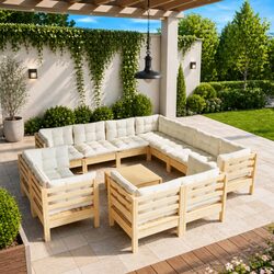 Comfortable and Practical 12 Piece Garden Lounge Set