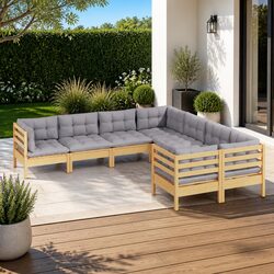 Value-Focused Garden Lounge Set with 8 Pieces