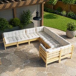 Value-Packed 8-Piece Garden Lounge Set with Comfort