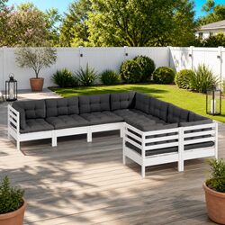 Reliable 8 Piece Outdoor Lounge Set with Cushions