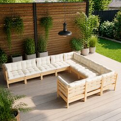Comfortable and Reliable 10 Piece Garden Lounge Set