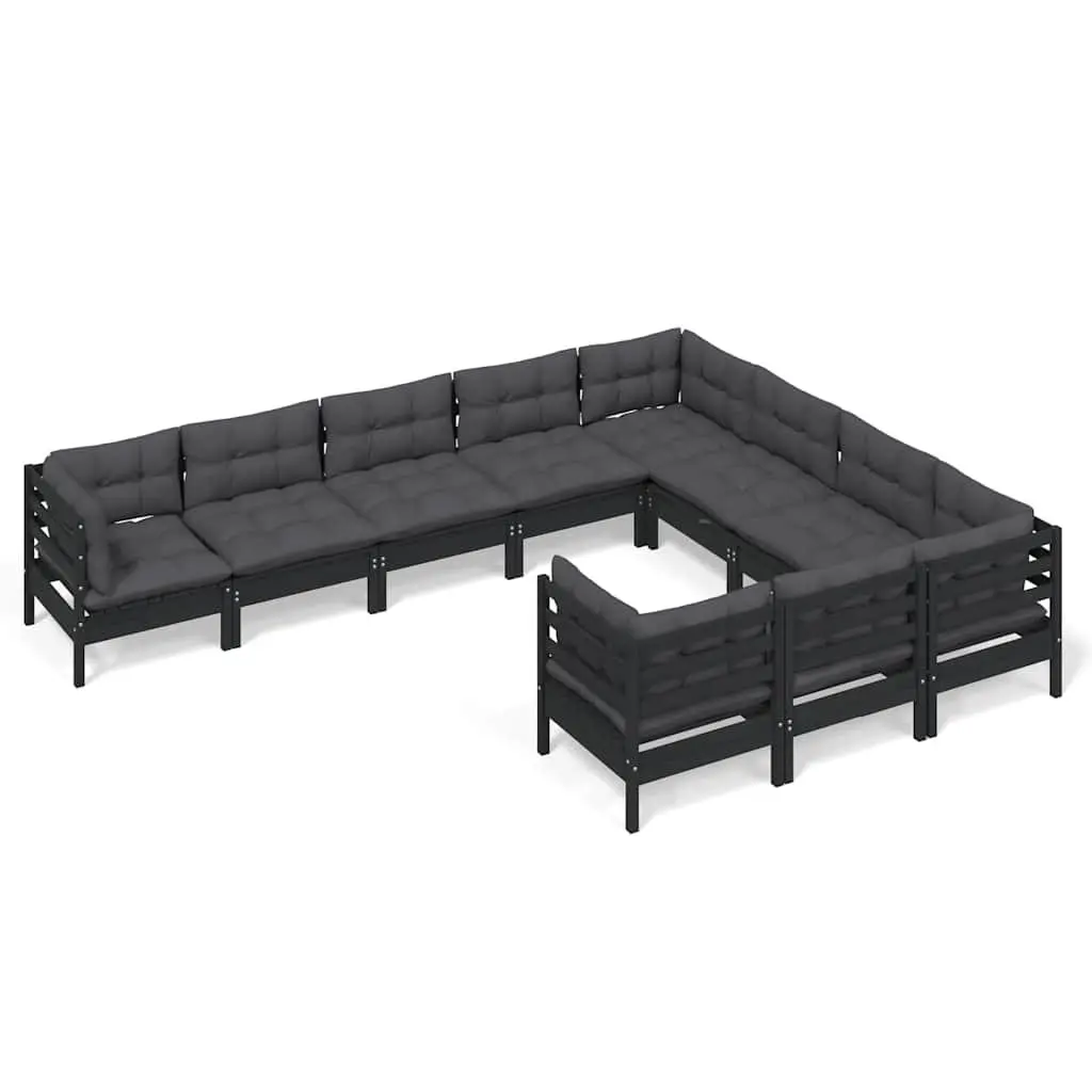 10-Piece Outdoor Lounge Set with Cushions