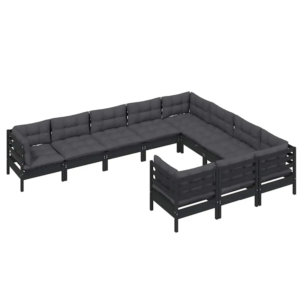 10-Piece Outdoor Lounge Set with Cushions