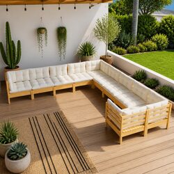 Comfortable 10 Piece Garden Lounge Set Built to Last