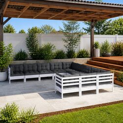 Reliable 11 Piece Garden Lounge Set with Comfort Cushions