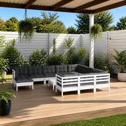 Quality Wooden Garden Lounge Set: Practical Comfort