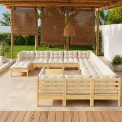 Reliable 13-Piece Garden Lounge Set with Comfort