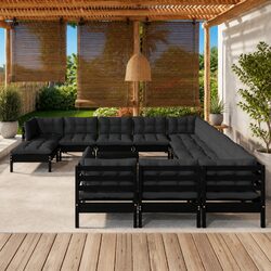 Warm and Practical 13-Piece Garden Lounge Set
