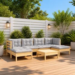 Comfortable and Reliable: 7-Piece Garden Lounge Set