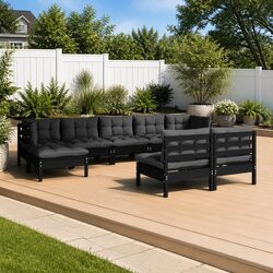 Comfortable and Versatile 9 Piece Lounge Set for Gardens