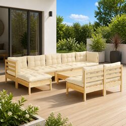 Practical and Stylish 10 Piece Outdoor Lounge Set