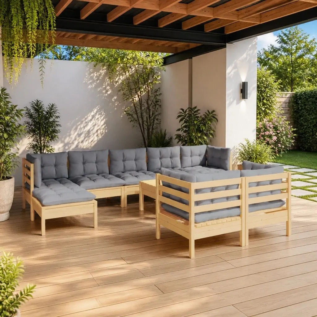 10 Piece Lounge Set for Outdoors