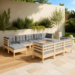 Comfortable 10 Piece Garden Lounge Set with Quality Build