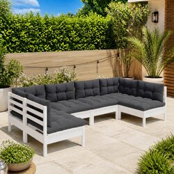 Comfortable 6 Piece Garden Lounge Set with Modular Design