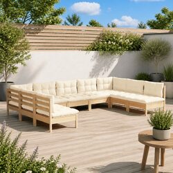 Comfortable 9-Piece Garden Lounge Set with Quality Build
