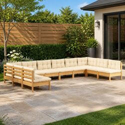 A Reliable Garden Lounge Set: 10 Pieces with Comfort Features