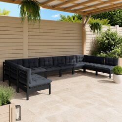 Reliable Comfort with the 10 Piece Garden Lounge Set