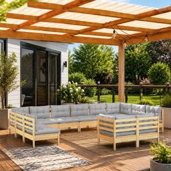 Reliable 11-Piece Garden Lounge Set with Comfort in Mind