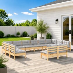 Value-Packed 12 Piece Garden Lounge Set with Cushions