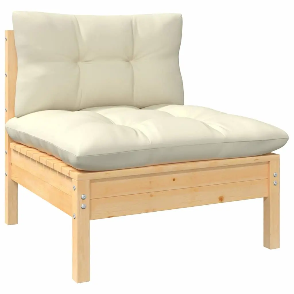 13-Piece Garden Lounge Set with Cream Cushions