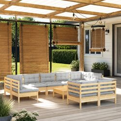 Comfortable 10-Piece Garden Lounge Set with Modular Design