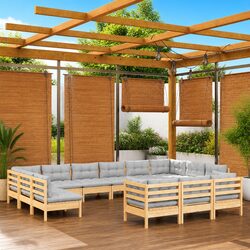 Comfortable 13 Piece Lounge Set for Outdoor Enjoyment
