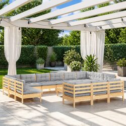 Comfortable 14 Piece Garden Lounge Set with Practical Design