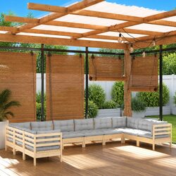Comfortable and Practical 10 Piece Garden Lounge Set