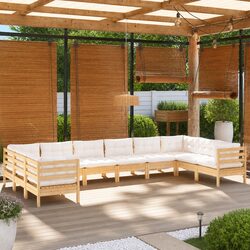 Durable and Practical 10-Piece Lounge Set for Outdoor Use