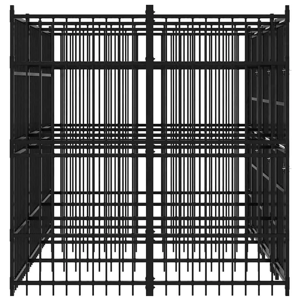 Large Outdoor Dog Run Exercise Pen Steel Frame Garden Play Enclosure Black