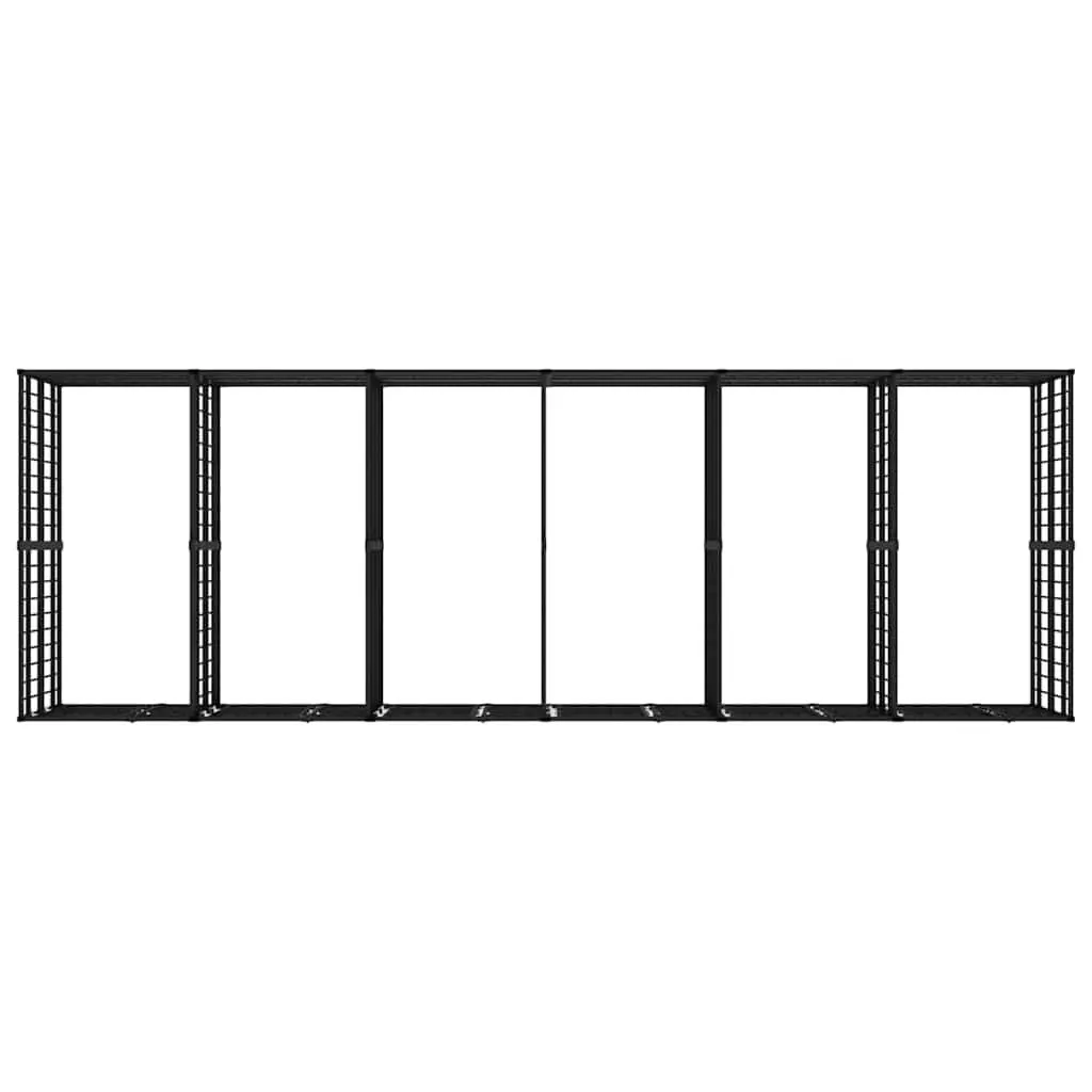 Dog Kennel Outdoor Exercise Pen Large Black Steel