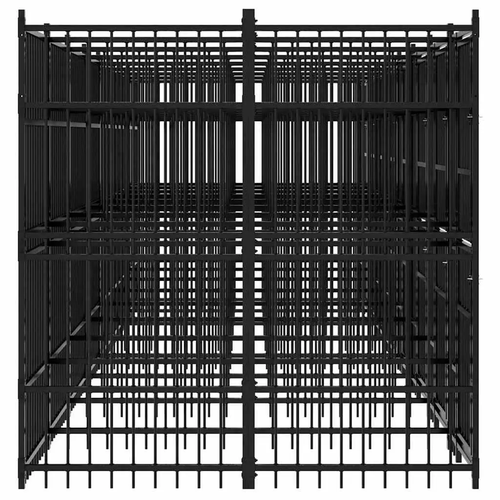 Dog Kennel Outdoor Exercise Pen Durable Steel Play Space Black