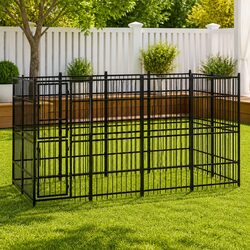 Reliable Outdoor Dog Kennel with Security Features