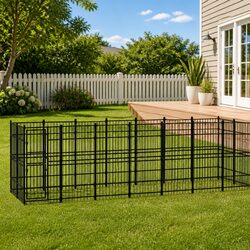 Secure and Spacious Dog Kennel for Outdoor Use