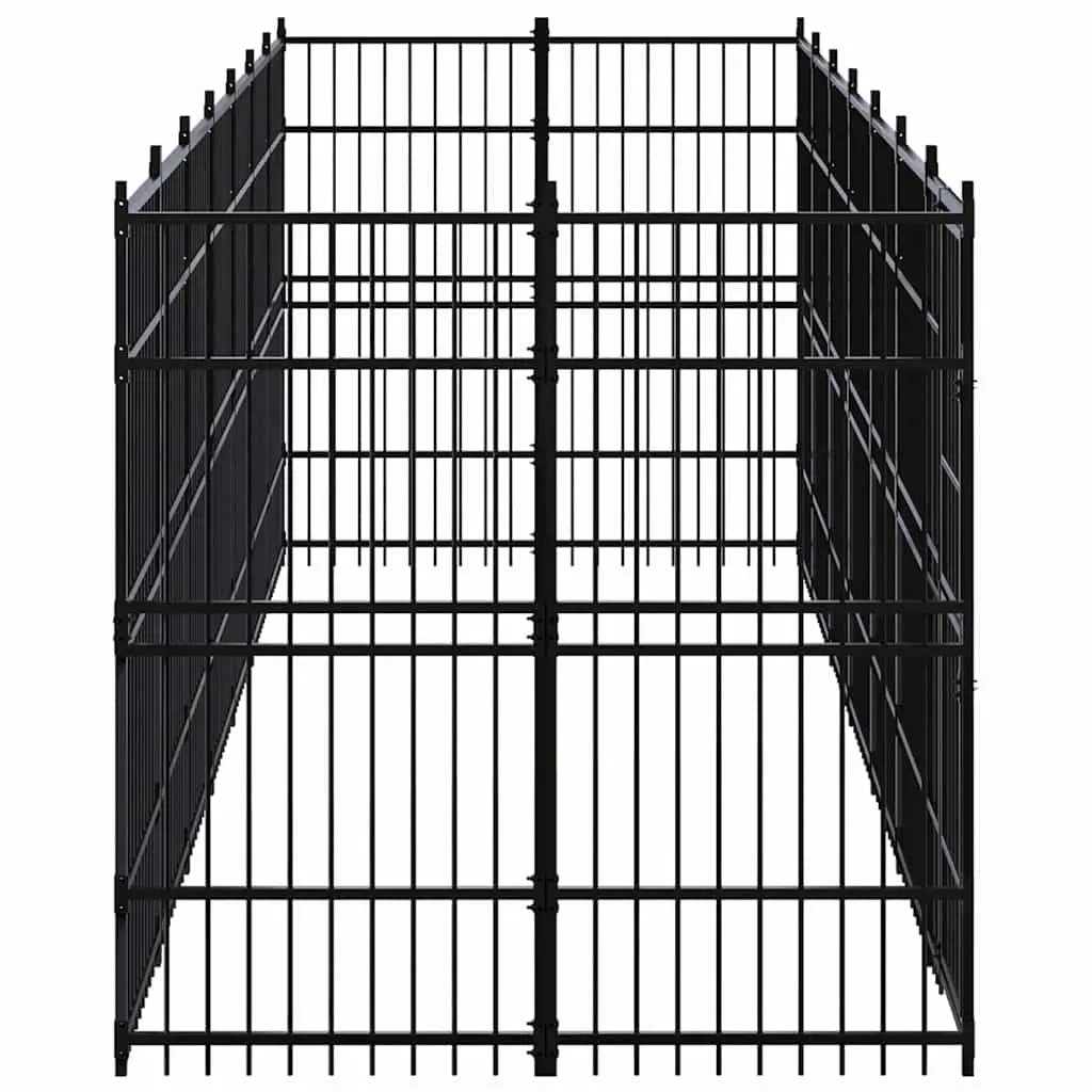 Dog Kennel Outdoor Pet Exercise Run Enclosure 12.9 m² Black