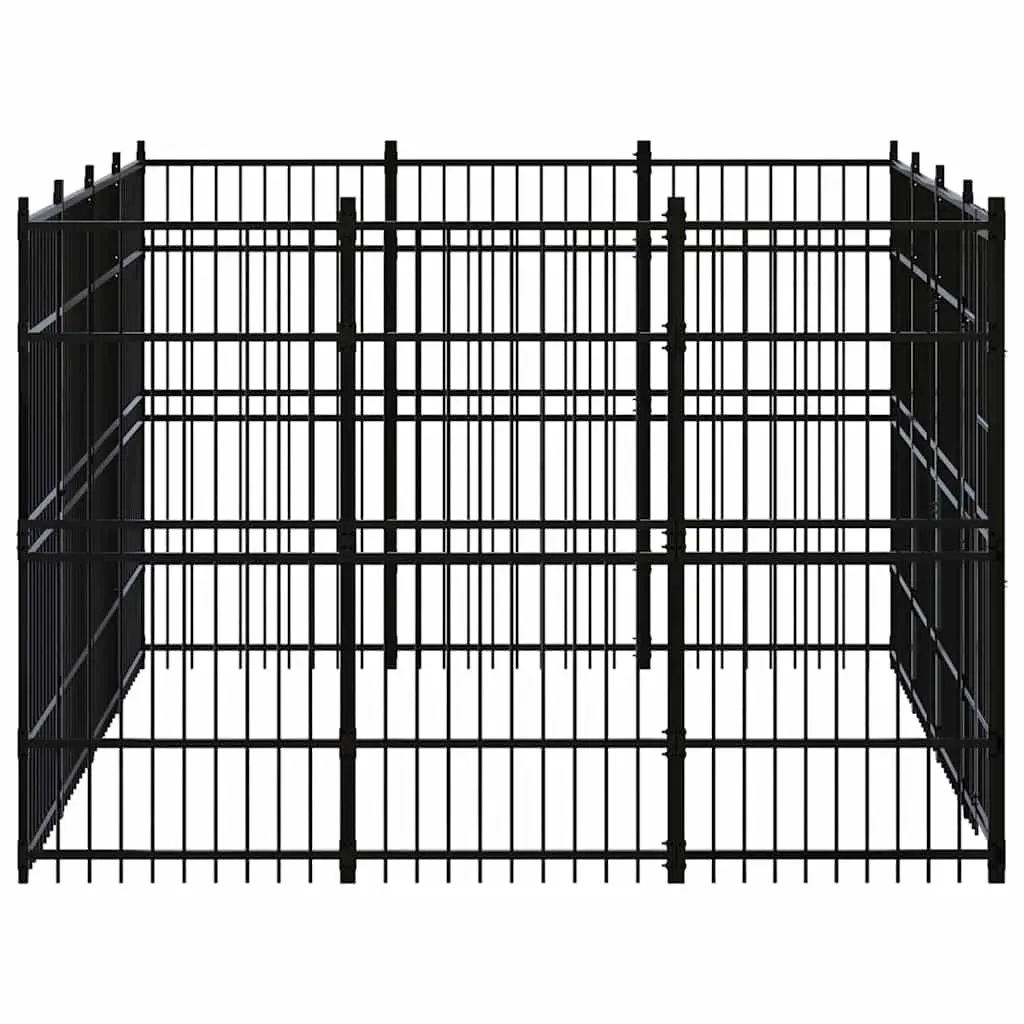 Dog Kennel Outdoor Exercise Enclosure Large Space Black