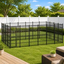 Reassuring Outdoor Dog Kennel: Safe and Spacious for Play